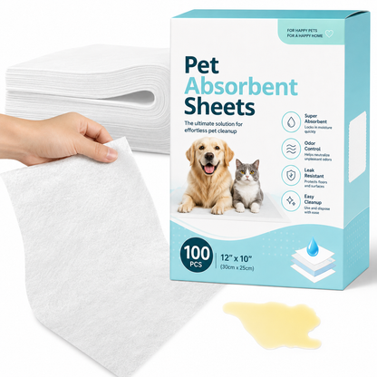🔥Disposable Pet Absorbent Sheets for Quick Urine Cleanup – Fast-Locking, Odor-Control Protection for Hardwood Floors🐶🐱