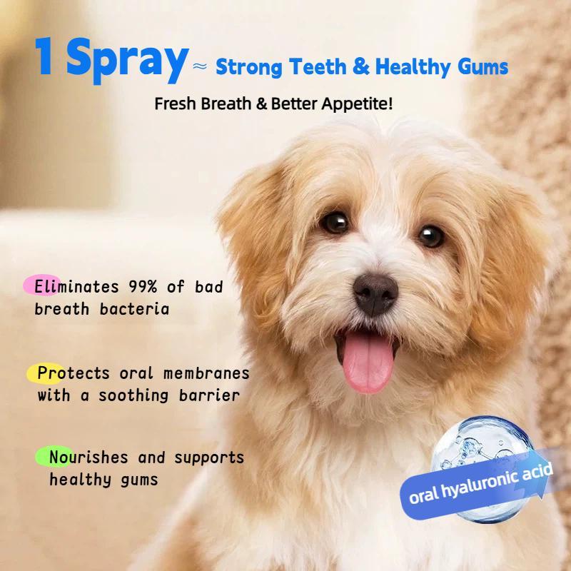 🐶 Fresh Breath & Tartar Control Dental Spray for Dogs ✨ (No-Brushing Needed)
