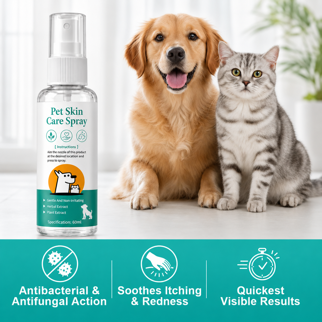 🎉 Limited-Time Deal 🐾 Gentle Skin Care for 🐶Dogs & Cats🐱